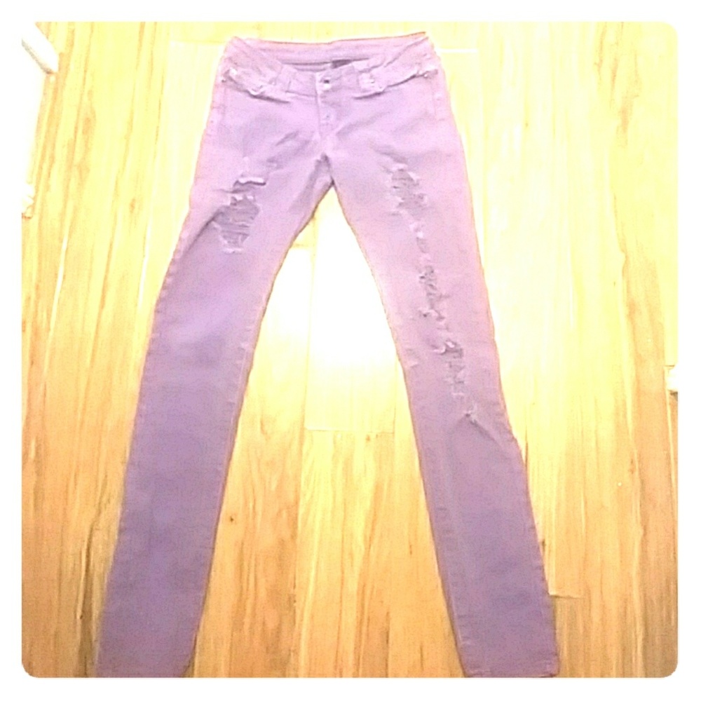 Distressed jeans